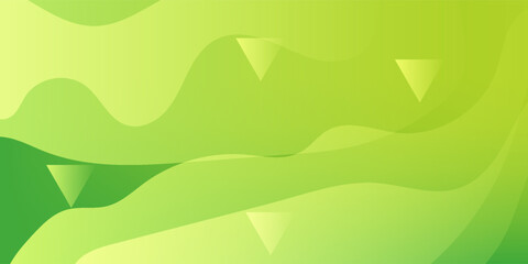 Abstract green and yellow color background. Dynamic shapes composition. Eps10 vector