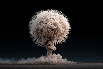Nuclear explosion resembling abstract firework symbolizing distorted patriotism 