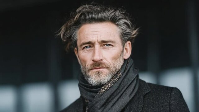 Sophisticated Silver Fox: Portrait of a Mature Man with Style and Confidence