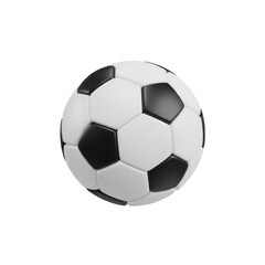 Fototapeta premium Classic black and white soccer ball on transparent background