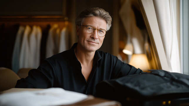 A well-organized stylist packing a wardrobe for a fashion event