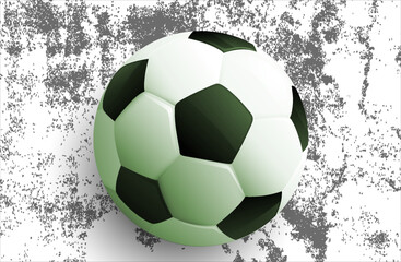Naklejka premium A new football over a darg grunge background. Vector ilustration