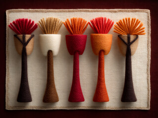 organic shapes modern craft earth wood metal texture.