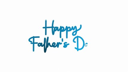 Happy fathers day One line continuous animated typography intro outro, Hand drawn calligraphy monoline vintage text on background. Calligraphy lettering animation video shop, discount,offers