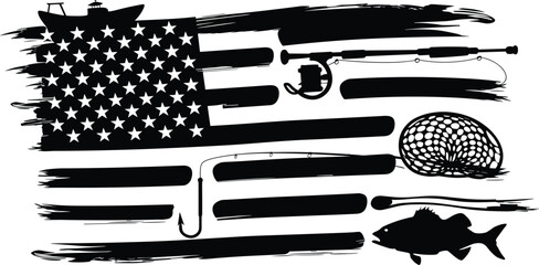 Fishing EPS| Fisherman EPS | Fish EPS | Fishing Quote EPS | Fishing Saying EPS | Fishing Cut File | Fishing
Fisherman catching fish EPS, 
Fisherman SVG, Mountain EPS, Distressed American Flag EPS, Fis