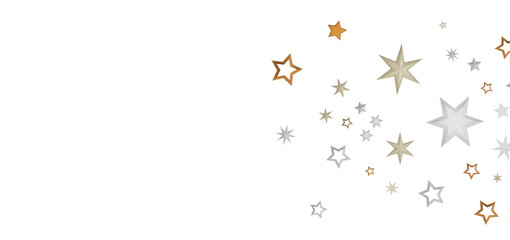 Beautiful festive background with gold and silver stars. Perfect for Christmas, holidays, or celebrations.