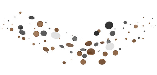  Colorful confetti on white background