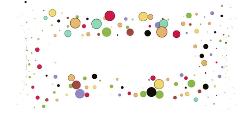 Multicolor confetti abstract background with a lot of falling pieces, isolated on a white background. Festive decorative tinsel element for design