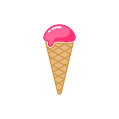 Delicious Strawberry Ice Cream Cone A Sweet Summer Treat