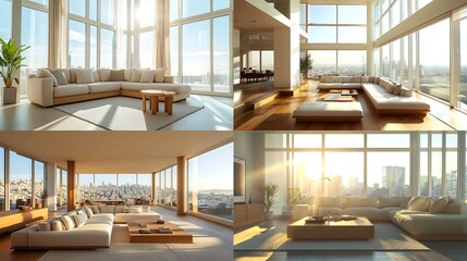 luxury home interior with window view 