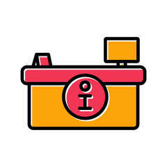 Hotel Front Office Icon Design
