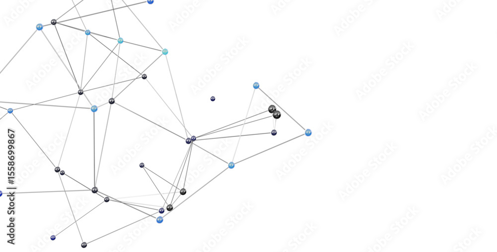 Poster Abstract background image of network connection with dots and lines. Perfect for technology, communication, and digital concepts.