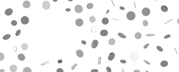 Mesmeric Moments: Mesmeric 3D Illustration Depicting Mesmerizing silver Confetti