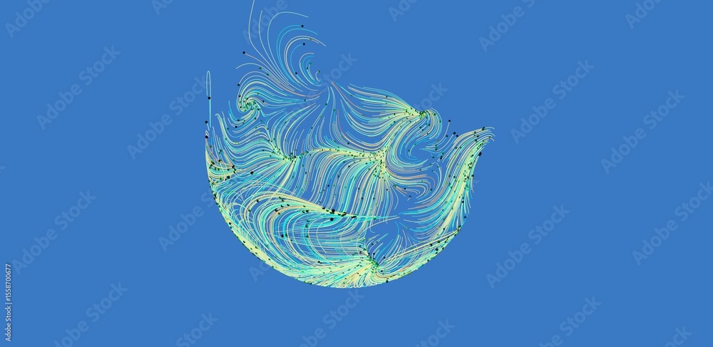 Poster artistic abstract image with swirling lines and vibrant colors. perfect for design projects.