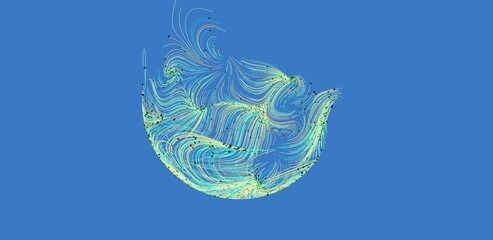 Artistic abstract image with swirling lines and vibrant colors. Perfect for design projects.