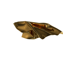 The luxurious flow of gold fabric