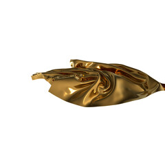 The luxurious flow of gold fabric
