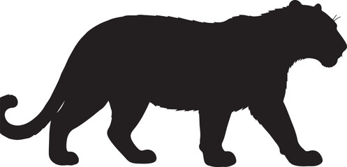 Pleistocene jaguar in silhouette purw.