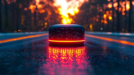 Futuristic voice assistant responding to emotional cues