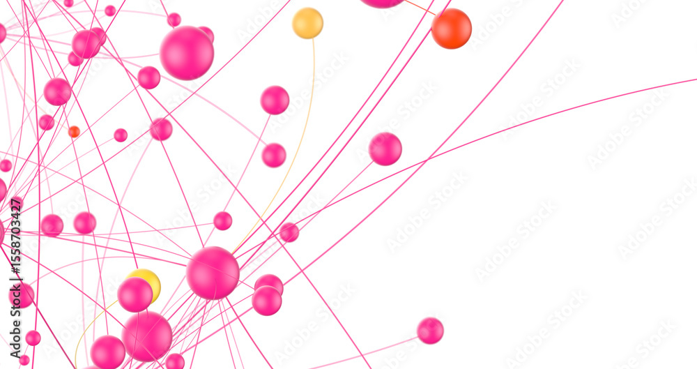 Aufkleber Concept of AI technology, Motion of digital data flow.