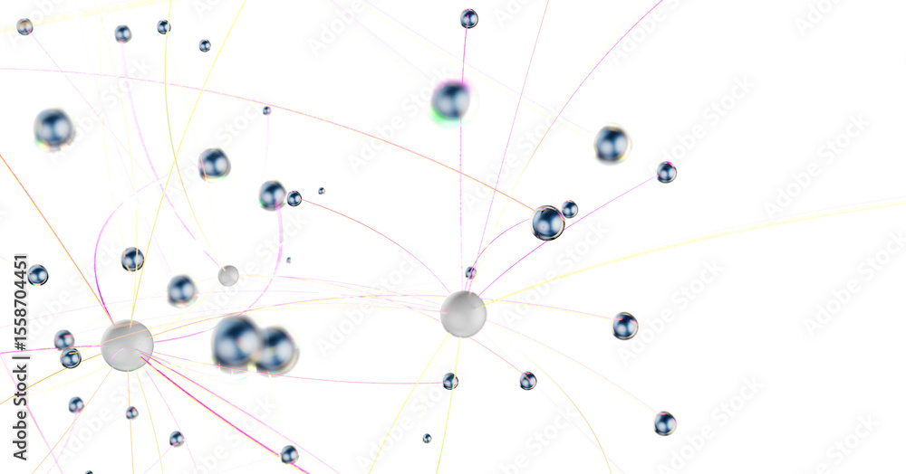 Aufkleber Concept of AI technology, Motion of digital data flow.