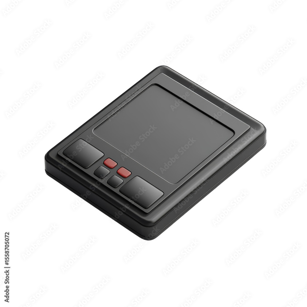 Poster portable control panel device vector graphic interface technology on transparent background