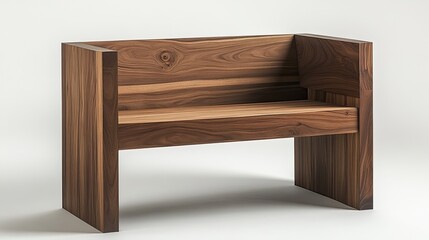 Wooden bench with hidden storage compartment, combining function and design
