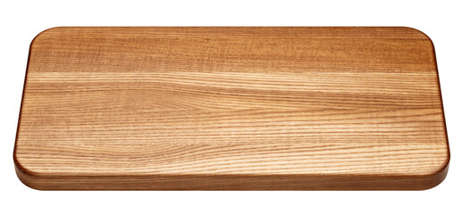 wooden Cutting Board, isolated on white background, full depth of field