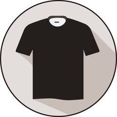 T-shirt icon, featuring a sleek flat design that captures the essence of casual fashion.