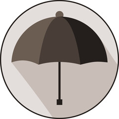 Colorful umbrella icon, featuring a sleek flat design that captures the essence of Weather.