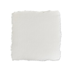 Fototapeta premium torn square paper with textured surface isolated on white background