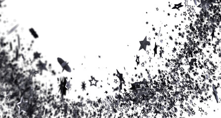 Fototapeta premium A high-resolution image of black stars bursting on a white background, perfect for design projects.