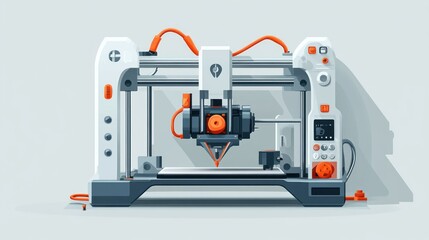 3D printer, modern, technical design
