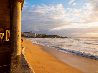 Vue du tunnel entre la grande plage et Miramar à Biarritz