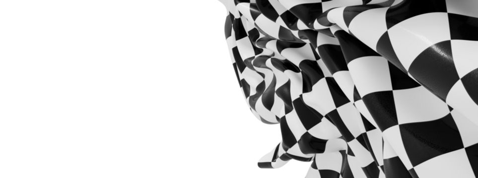 High-resolution image of a draped checkered fabric. Ideal for backgrounds, textures, or design projects.