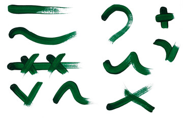 Green strokes on white canvas inspire creativity