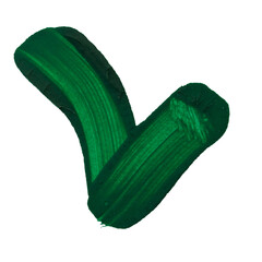 Vibrant green brushstroke highlights creative expression