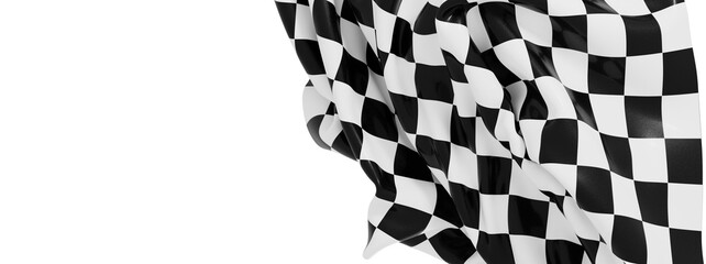 High-quality photo of a checkered racing flag, perfect for sports, competition, and victory themes.
