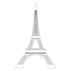 Eiffel Tower Icon line