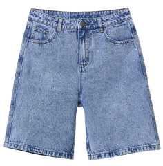 Short jeans isolated on white background