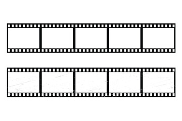 Reel, tape, movie, cinema, filming, director, cinematography, Film with empty frames for your content, negative, retro, recording. Vector illustration