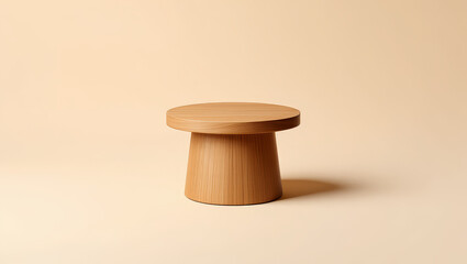 A sleek, modern wooden salt and pepper shaker set for your kitchen counter podium for product promotion 