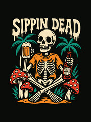 Retro vintage vector illustation halloween tshirt design