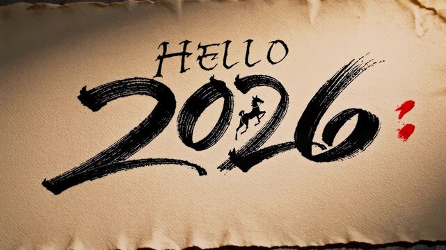 Bold hello 2026 handwritten on textured paper evokes anticipation inspiration new chapter optimism focus determination forward vision hope opportunity transformation