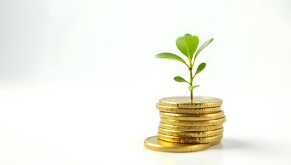 Clean symbolic visuals of money, coins, and finance elements captured in minimal, text-free compositions. AI-Generated!


