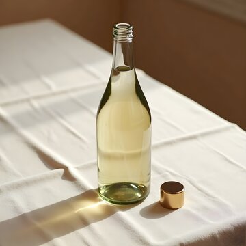 bottle, glass, alcohol, drink, wine, isolated, champagne, white, beverage, liquid, beer, green, celebration, object, blank, empty, party, transparent, reflection, alcoholic, gold, celebrate, full, nob