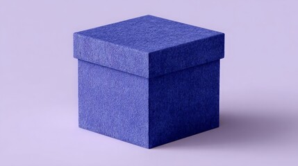 blue cube gift box mockup,  product packaging and present branding artwork