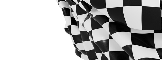 High-resolution image of a draped checkered flag. Perfect for racing, sports, and competition...