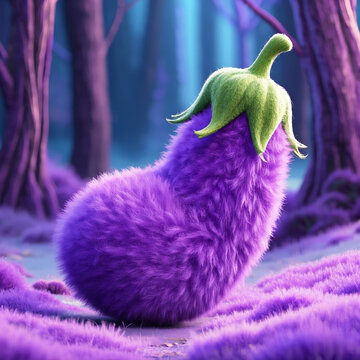 A furry ​​fantasy eggplant.