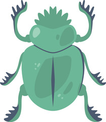 Scarab Beetle Insect Vector Illustration